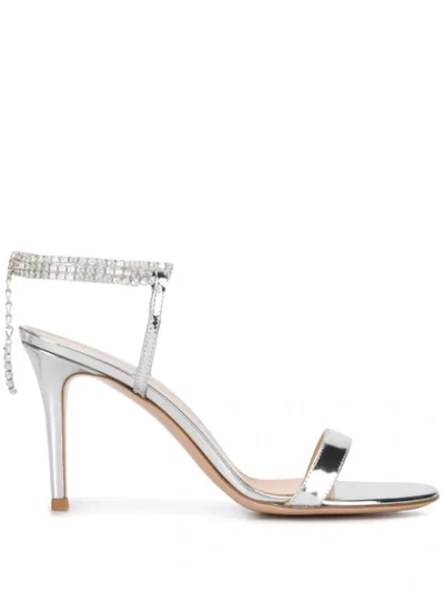 Shop Gianvito Rossi Crystal Strap Snadals In Arge