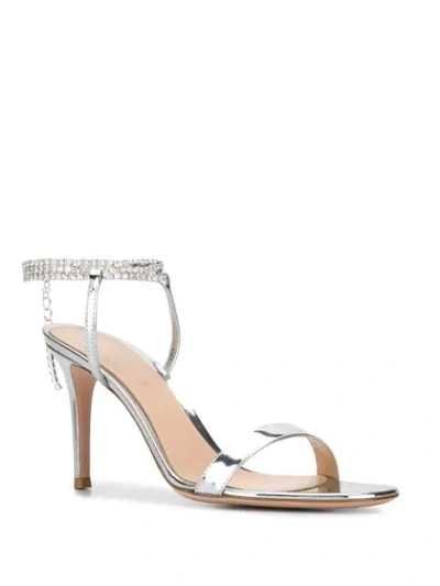 Shop Gianvito Rossi Crystal Strap Snadals In Arge