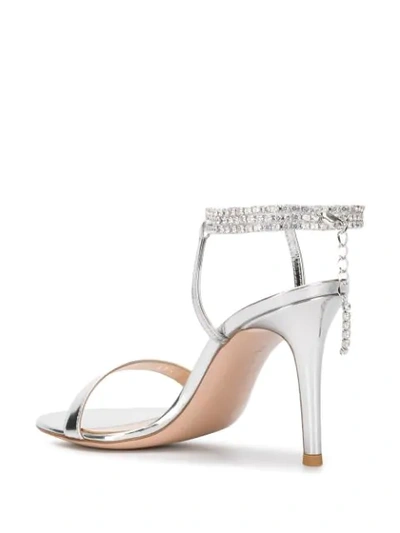 Shop Gianvito Rossi Crystal Strap Snadals In Arge