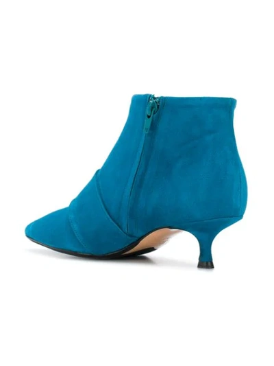 Shop Anna F. Pointed Buckle Boots - Blue