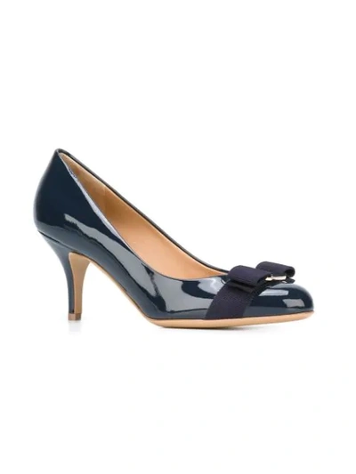 Shop Ferragamo 'carla' Pumps In Blue