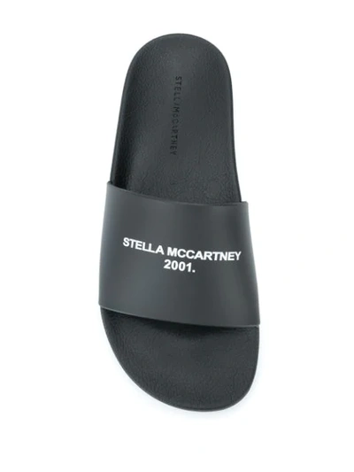 Shop Stella Mccartney 2001 Print Slides In Black