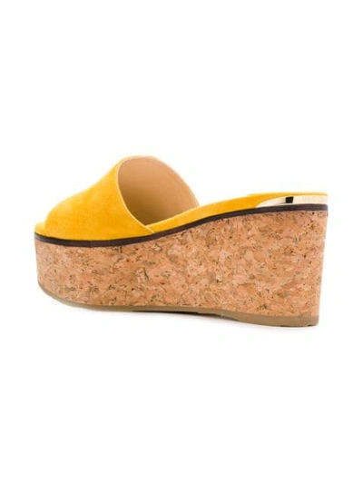 Shop Jimmy Choo Deedee 80 Sandals - Yellow