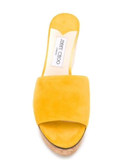 Shop Jimmy Choo Deedee 80 Sandals - Yellow
