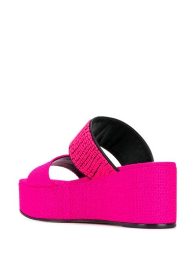 Shop Casadei Logo Sandals - Pink