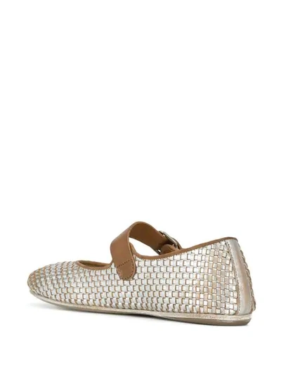 Shop Marsèll Braided Ballerinas In Silver