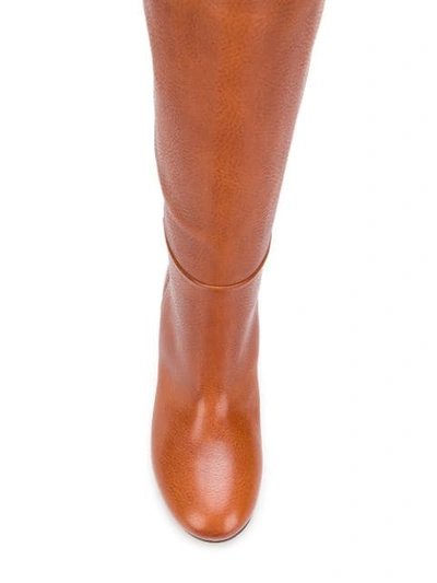 Shop Maison Margiela Nail Heel Boots In Brown