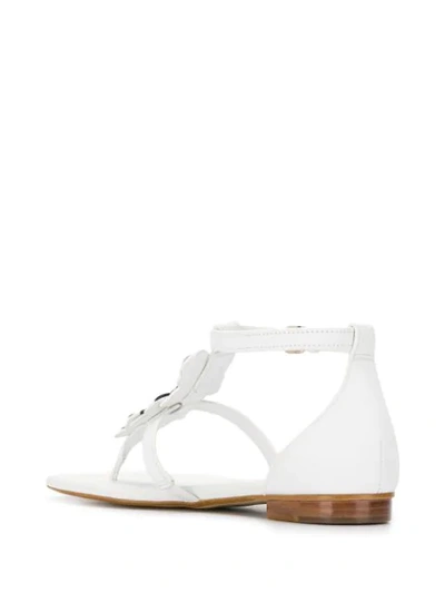 Shop Michael Michael Kors Butterfly Appliqué Thong Sandals In White