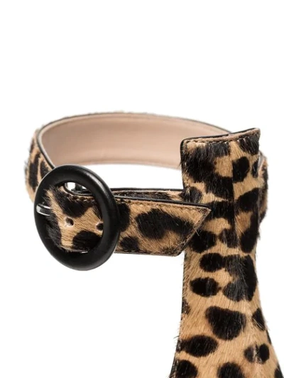 Shop Gianvito Rossi Portofino 70mm Leopard Print Sandals In Multicolour