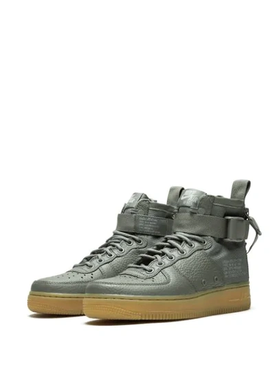Shop Nike W Sf Af1 Mid Sneakers In Grey