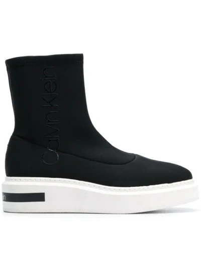 Calvin Klein 205w39nyc Neoprene Boots In Black | ModeSens
