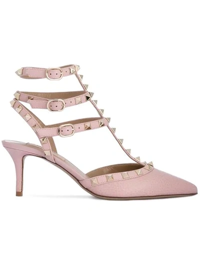 Shop Valentino Rockstud 70mm Pumps In Pink