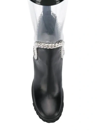 Shop Casadei Glass Rain Boots In Black
