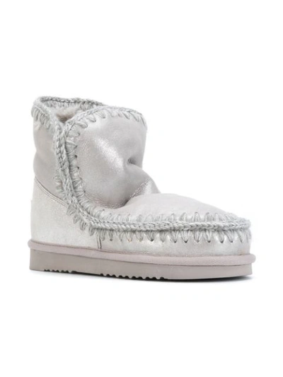 Shop Mou Stitched Eskimo Boots - Grey