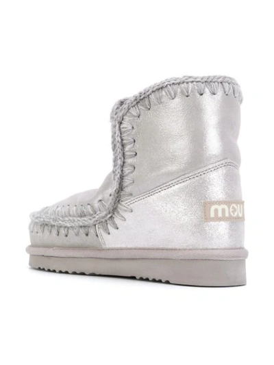 Shop Mou Stitched Eskimo Boots - Grey