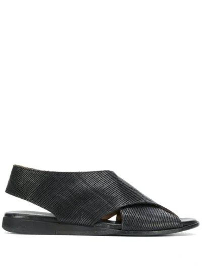 Shop Moma Criss-cross Strap Sandals In Black