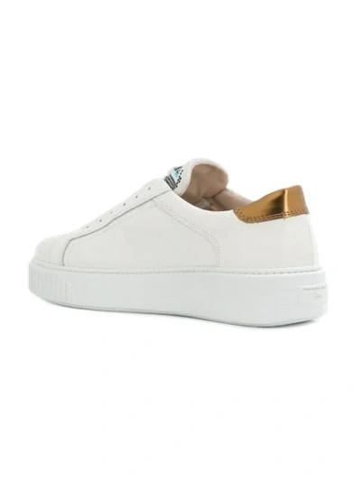 Shop Tosca Blu Rhinestone Embellished Sneakers In White