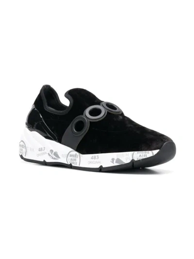 Shop White Premiata Jodie Sneakers In Black