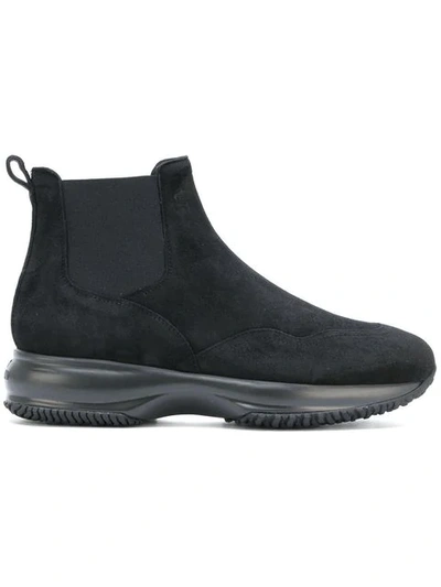 Shop Hogan Pull-on Sneaker Boots In Black