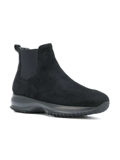 Shop Hogan Pull-on Sneaker Boots In Black