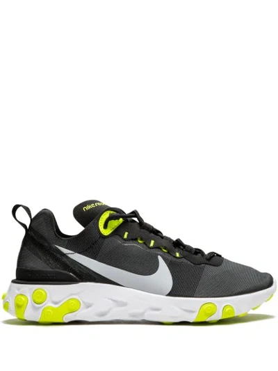 Shop Nike Womens React Element 55 Sneakers In Black