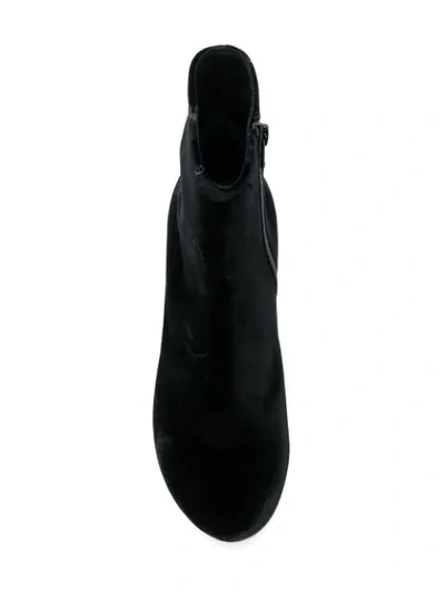 Shop Mm6 Maison Margiela Metallic Heel Boots - Black