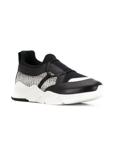Shop Clergerie Panelled Slip-on Sneakers - Black