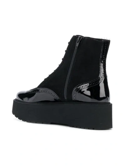 Shop Hogan Lace-up Platform Boots In Black
