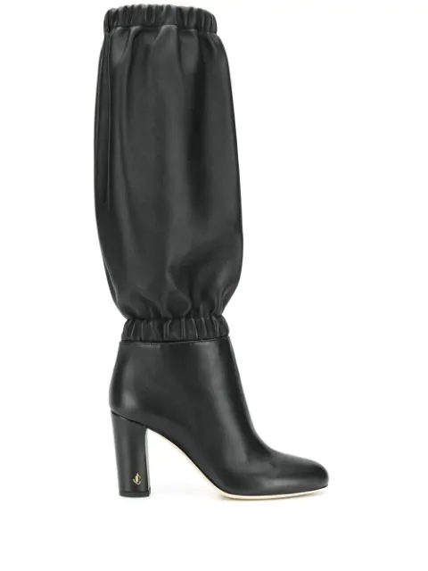 jimmy choo black leather boots