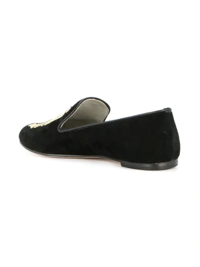 Shop Mara & Mine Jem Skull Slippers In Black