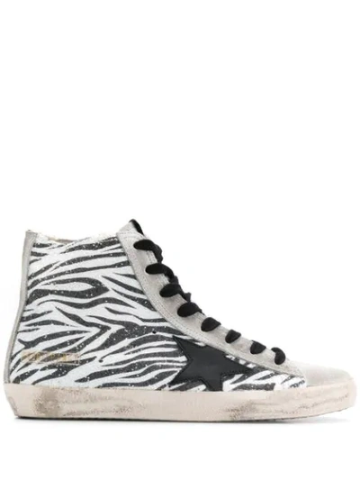 Shop Golden Goose Tiger Print Slides Sneakers In White