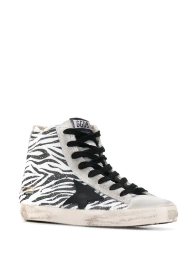 Shop Golden Goose Tiger Print Slides Sneakers In White