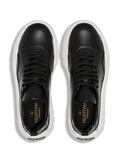 Shop Valentino Go Logo Sneakers In Black