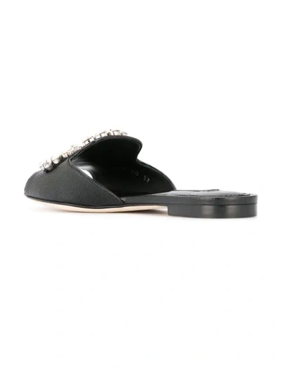 Shop Dolce & Gabbana Embellished Mules In Black