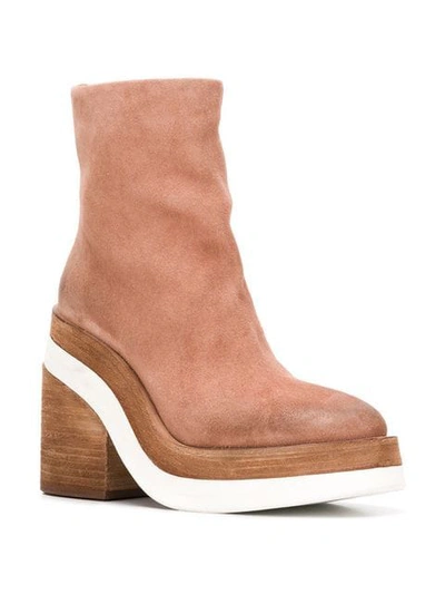 Shop Marsèll Chunky Heel Ankle Boots In Neutrals