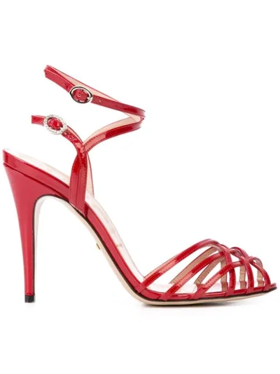 Shop Gucci Multiple Straps Sandals In Red