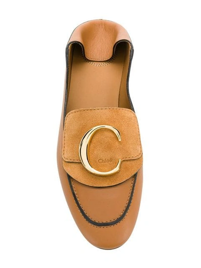Shop Chloé Loafers In Neutrals