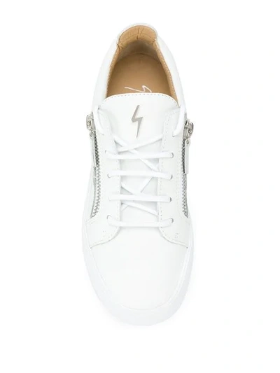 Shop Giuseppe Zanotti Frankie Sneakers In White