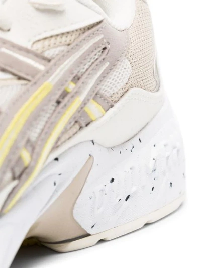 Shop Asics Kayano Sneakers In Neutrals/yellow