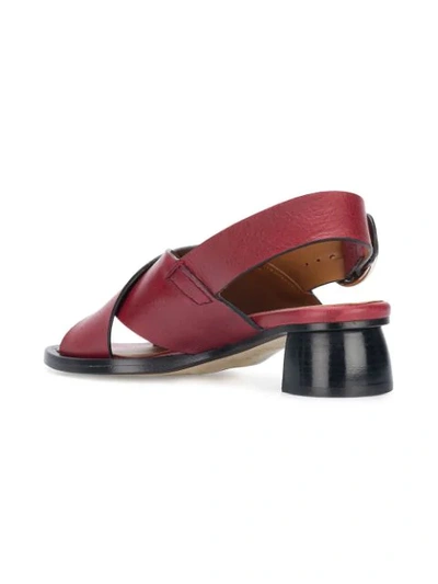 Shop Joseph Crossover Strap Sandals In Red