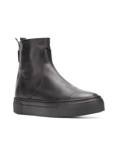 Shop Agl Attilio Giusti Leombruni Flat Ankle Boots In Black