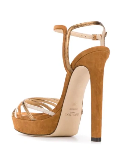 Shop Jimmy Choo Lilah 130 Sandals In Brown