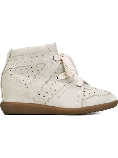 Shop Isabel Marant Étoile Bobby Sneakers In Chalk