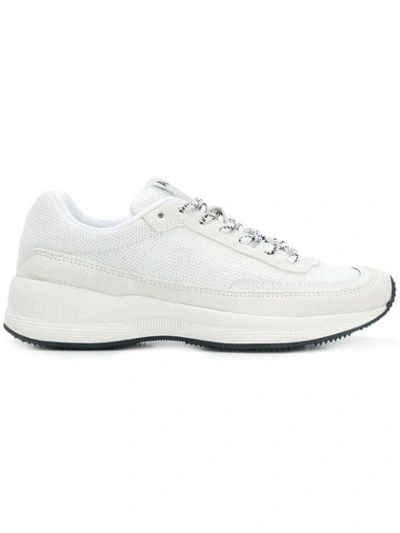 Shop Apc Mesh Sneakers In Blanc