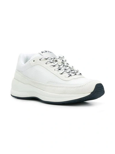 Shop A.p.c. Mesh Sneakers In Blanc