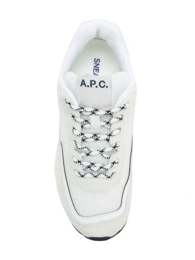 Shop A.p.c. Mesh Sneakers In Blanc