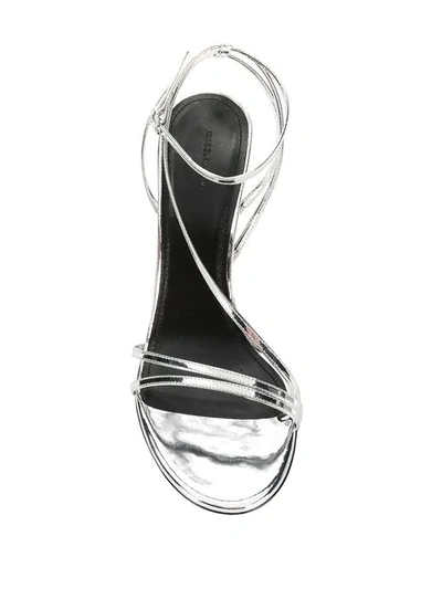 Shop Isabel Marant Heeled Slingback Sandals In Silver