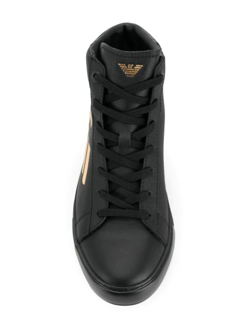 emporio armani mesh sneakers with contrasting details