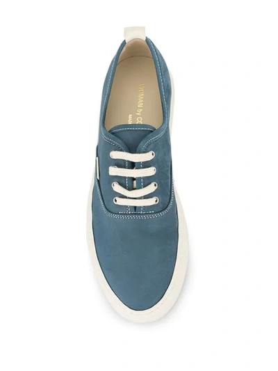 Shop Common Projects Four Hole Sneakers In Blue