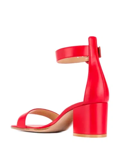 Shop Gianvito Rossi Block Heel Sandals In Red
